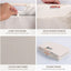 Caja almacenamiento tela plegable con asas madera beige