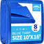 Lona azul 10x16ft 8mil UV resistente con ojales