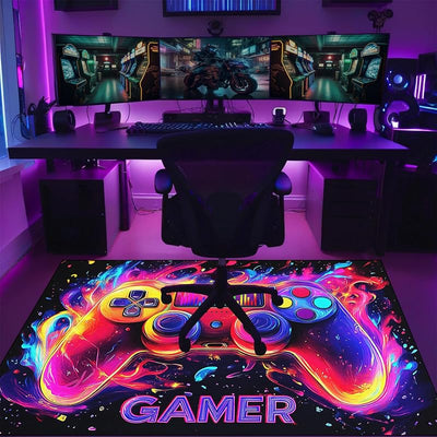 Alfombra videojuegos niños 3x5ft colorida dormitorio sala
