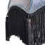 Lámpara campana terciopelo borlas azul suave 40.6cm