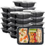Recipientes 2 compartimentos 28oz 50uds reutilizables