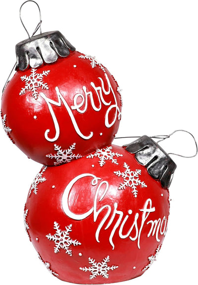 Adorno bola Navidad 30pulg con luces LED color rojo