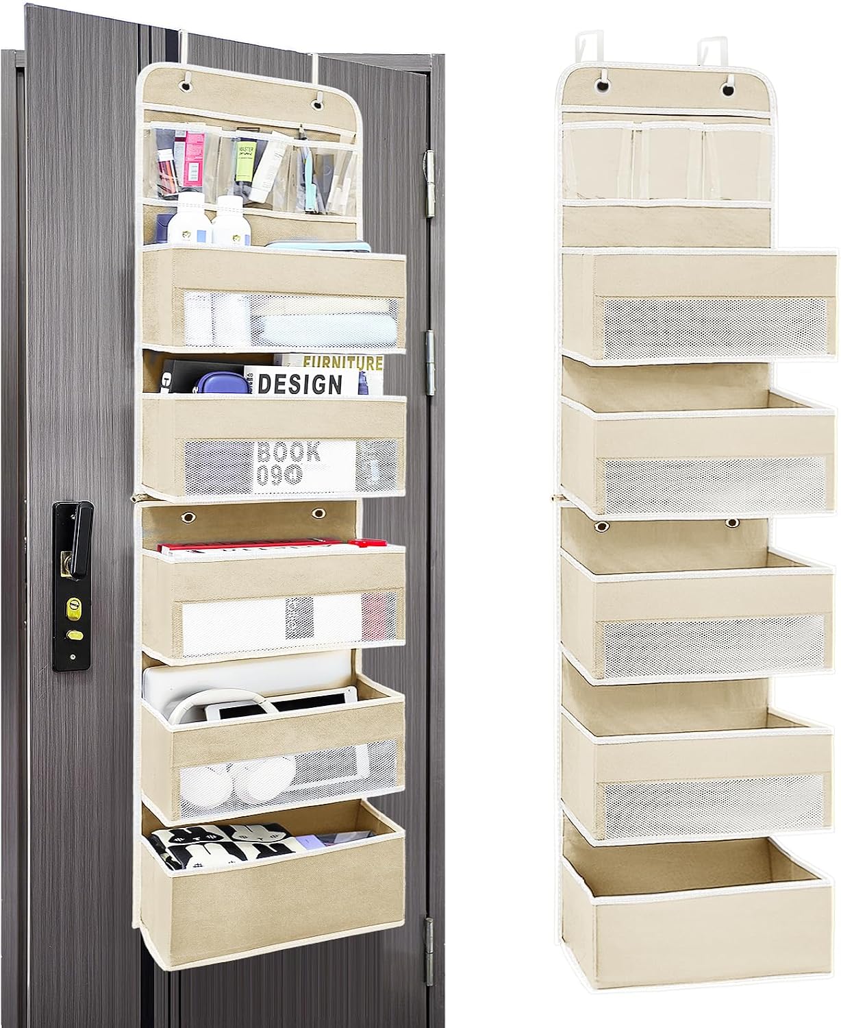 Organiz. puerta 5 compartimentos 44kg baño closet