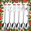 24 Cucharas Acero Inox Navidad para Té Café Mezclar