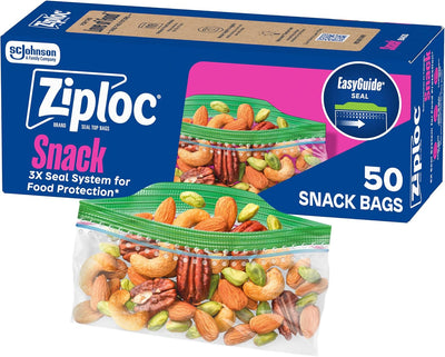 Bolsas aperitivos Ziploc EasyGuide 50 pzas Grip N Seal