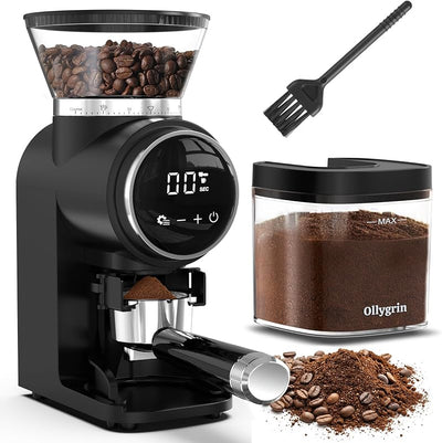 Molinillo café eléctrico con 30 tamaños molienda panel táctil