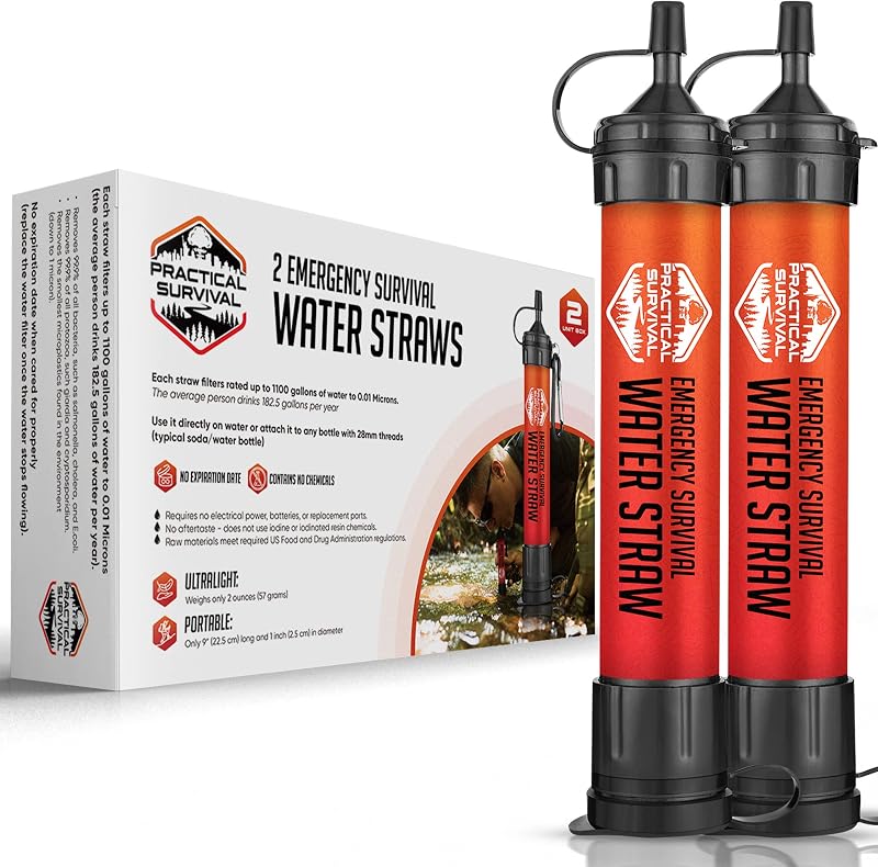 2 Popotes Agua Alta Capacidad Reutilizables 1800gal Camping