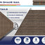Toldo rectangular 10x14ft para patio terraza color marrón