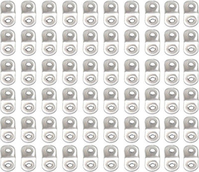60 Pzas Soporte Ángulo Recto Acero Inox 0.787"