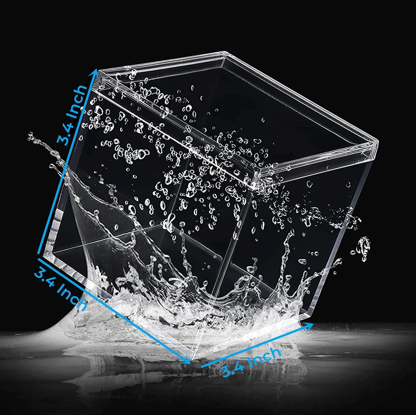 Caja acrílico 8 pzas transparente para joyas y dulces
