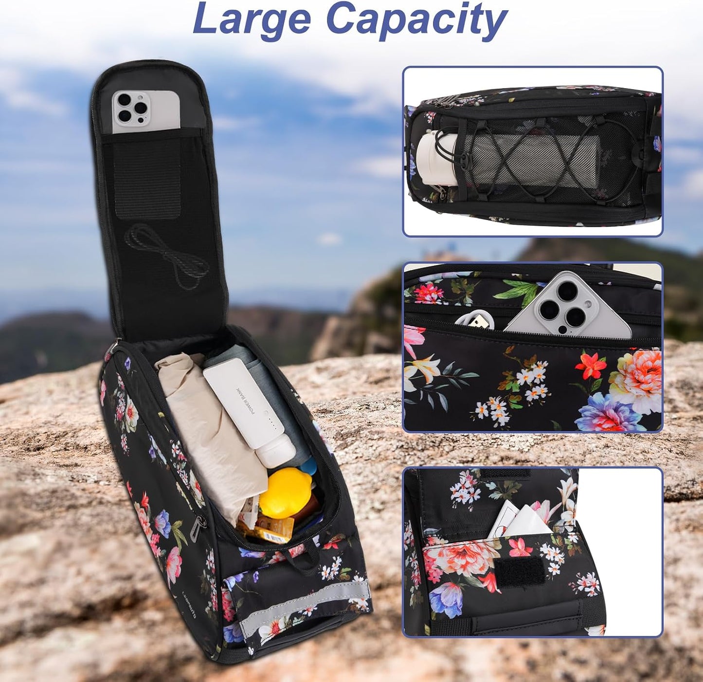 Bolsa bicicleta impermeable gran capacidad con correa