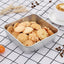 2 Moldes Cuadrados Acero Inox 6x6pulg para Hornear