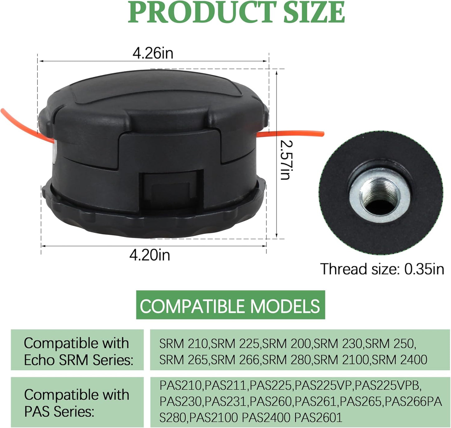 Cabezal recortadora hilo Speed Feed 400 para Echo SRM
