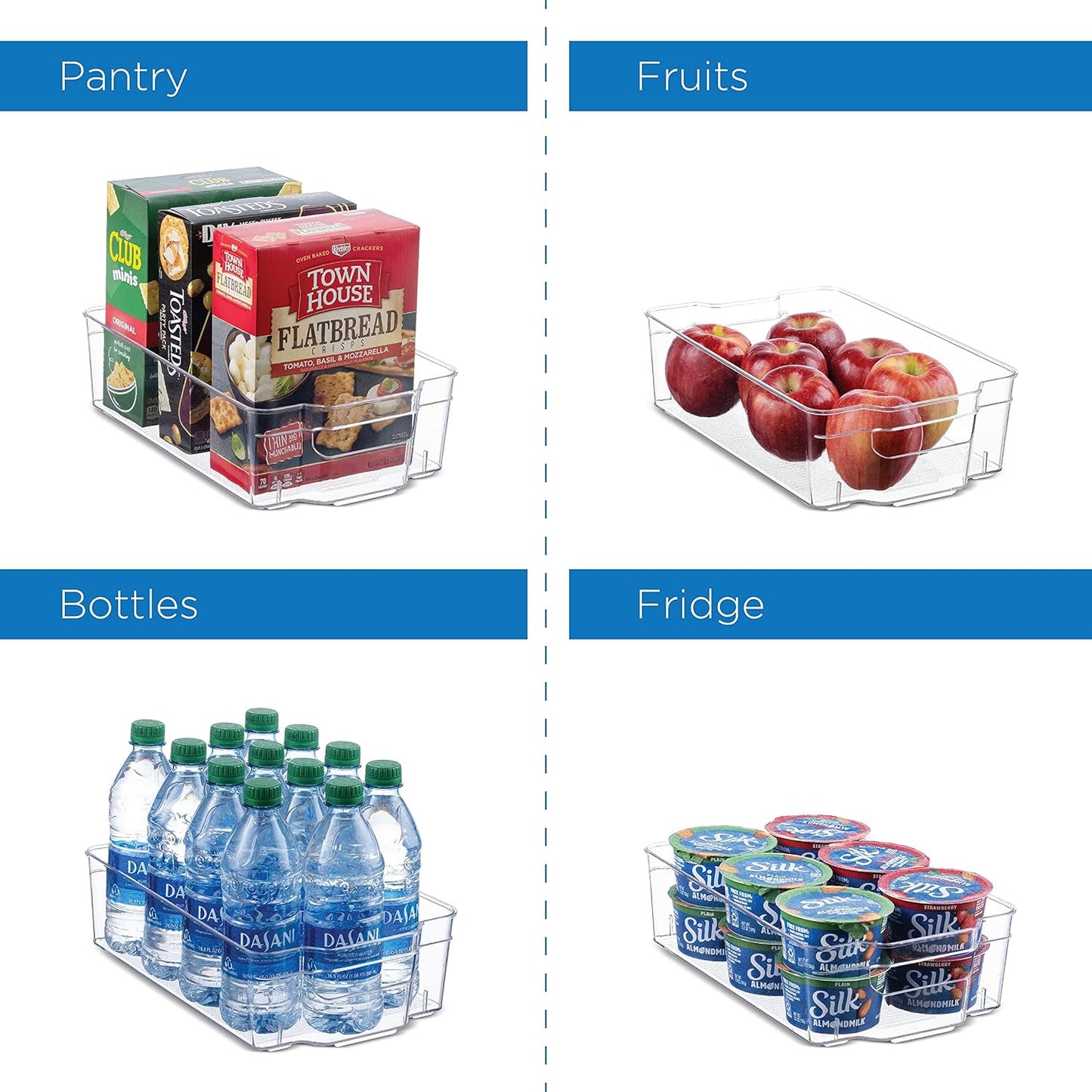 Set 10 Contenedores Plástico para Refrig. y Congelador
