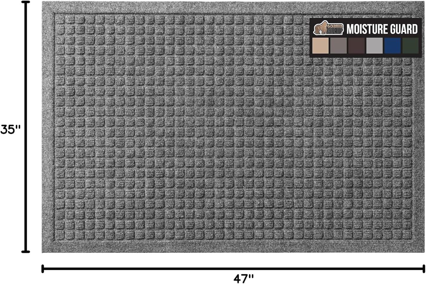 Tapete hidroabsorbente Gorilla Grip 47x35pulg resistente