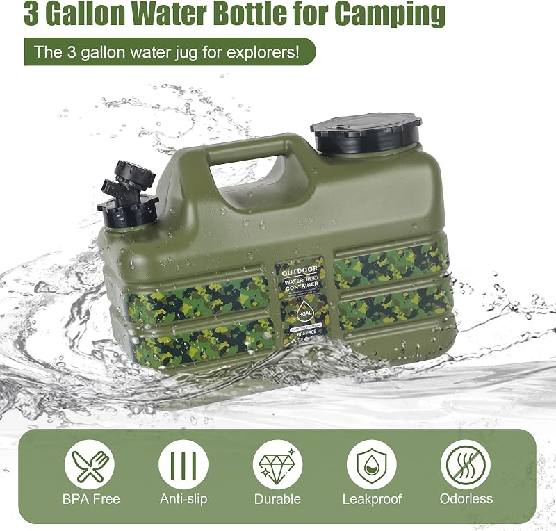 Jarra agua 3-5 galones grifo sin BPA camping