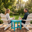 Mesa auxiliar Adirondack impermeable cuadrada azul Aruba