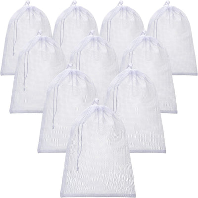 10 bolsas malla con cordón para lavandería cocina joyas regalos