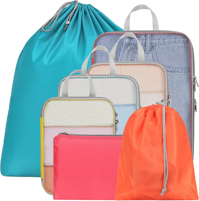 Cubos compresión viaje mujer bolsas expandibles organizador maleta