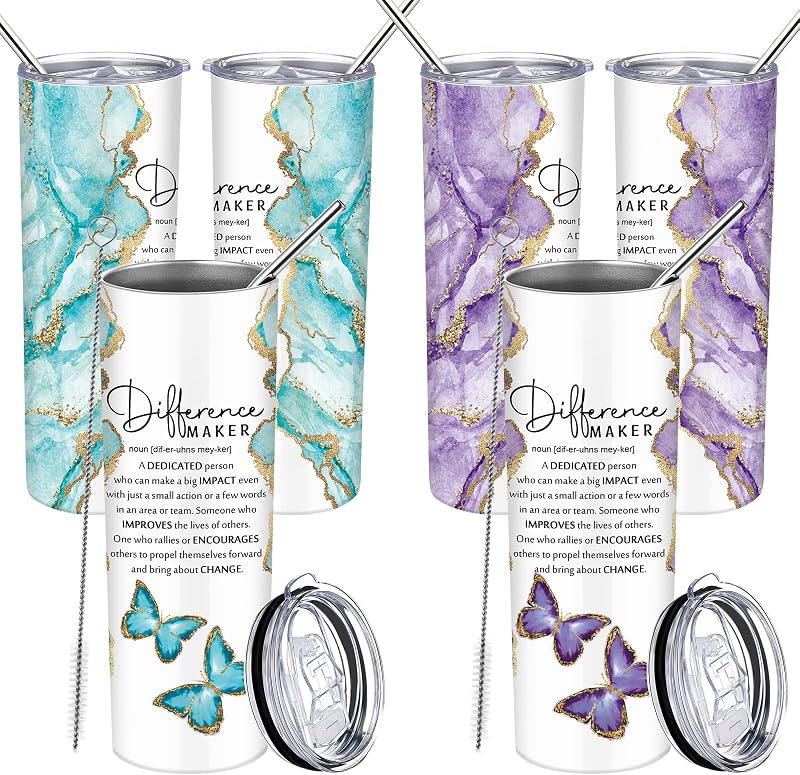 2 Vases Mármol 20oz Regalo Agradecimiento Profesores