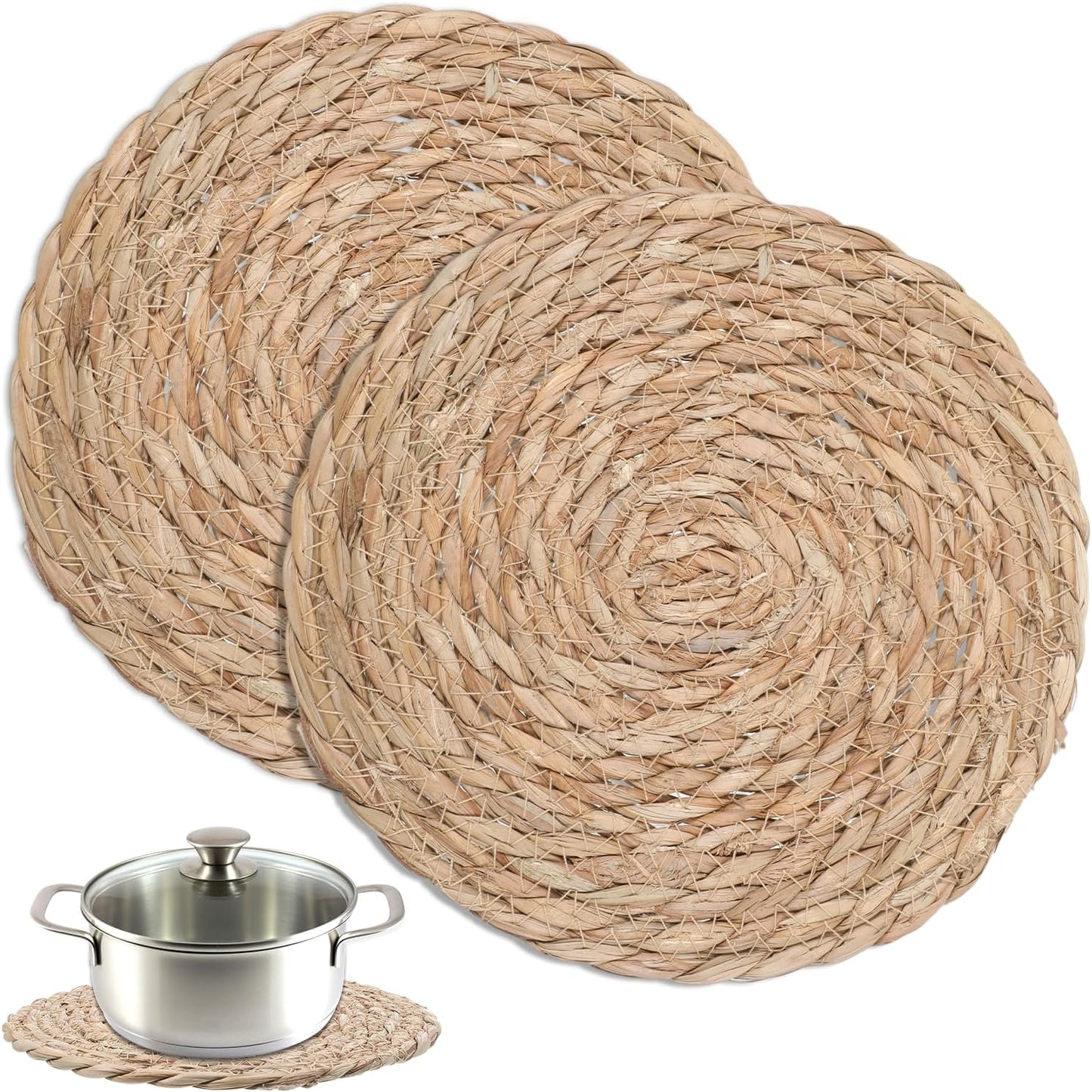 Juego de salvamanteles para platos calientes, mesa y encimera de cocina 2 piezas resistentes al calor