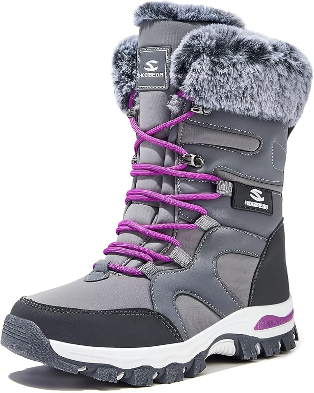 Botas nieve mujer media pantorrilla piel sintética