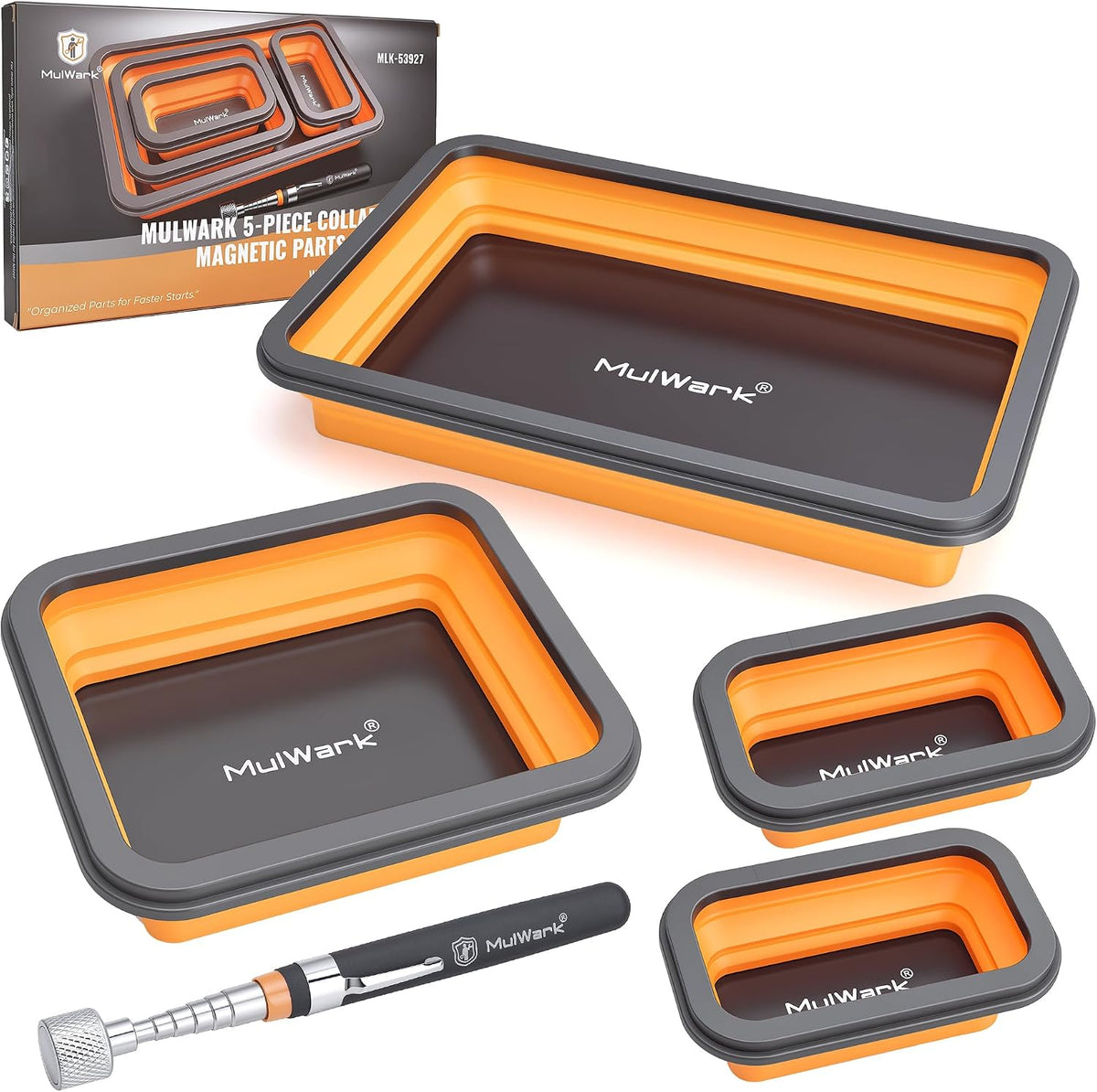 Bandeja magnética plegable 4 pzas para tornillos