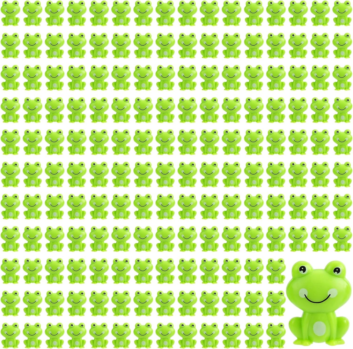 150 Pzas Ranas Plástico Verdes para Jardín de Hadas y Decoración
