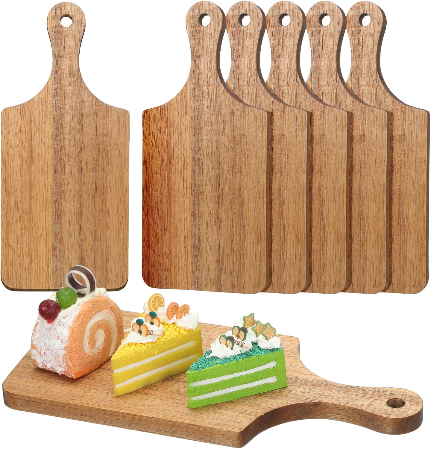 Tabla cortar gruesa 6 Pzas madera acacia eventos