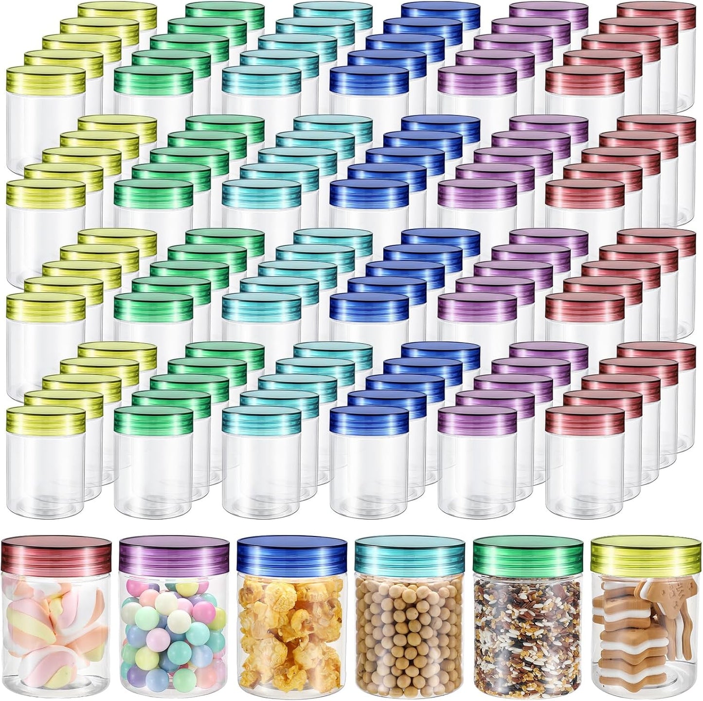 120 Tarros Plástico 8oz Tapas Recargables Viaje
