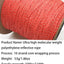 Cuerda Reflectante Dyneema 2mm 65pies 400kg Resistencia Rojo