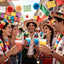 24 Pzas Pajitas Reutilizables Rizadas para Fiesta