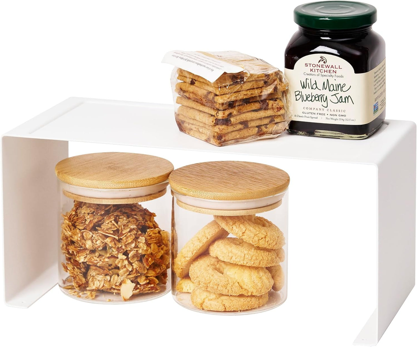 Estante cocina apilable acero para almacenamiento