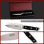 Cuchillo cocina acero alto carbono mango madera oscura 3.5pulg