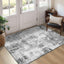 Tapete antiderrap diseño abstracto bohemio 3x5ft gris