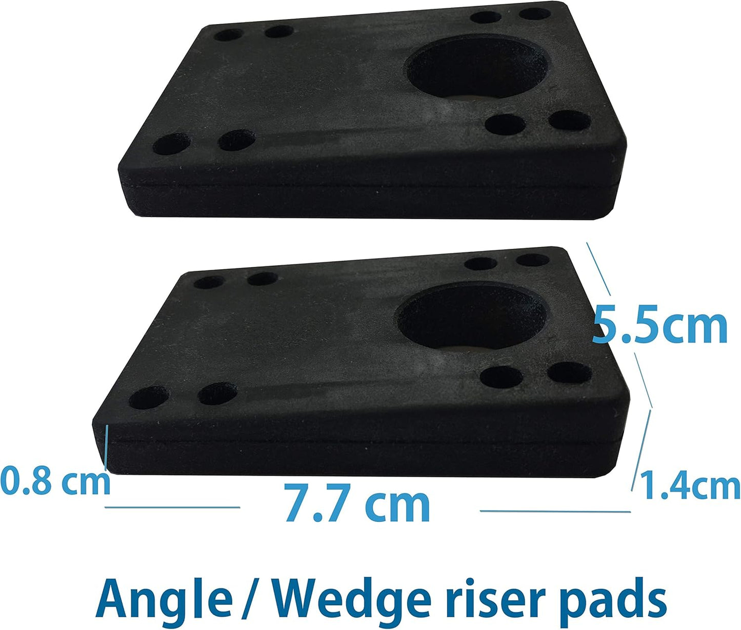 2 Pzas almohadillas goma para longboard negro 0.118-0.551"