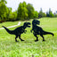 Estacas jardín dinosaurio metal decoración patio