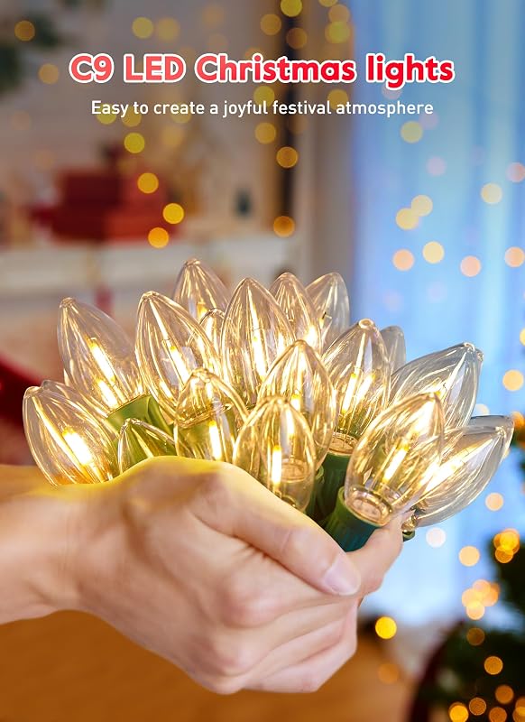 Luces C9 LED vintage 200ft para exteriores impermeables
