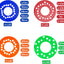 Guías patrón pernos rueda 4 5 6 set 4