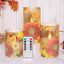 Velas parpadeantes de cera real con control remoto 3 pzas