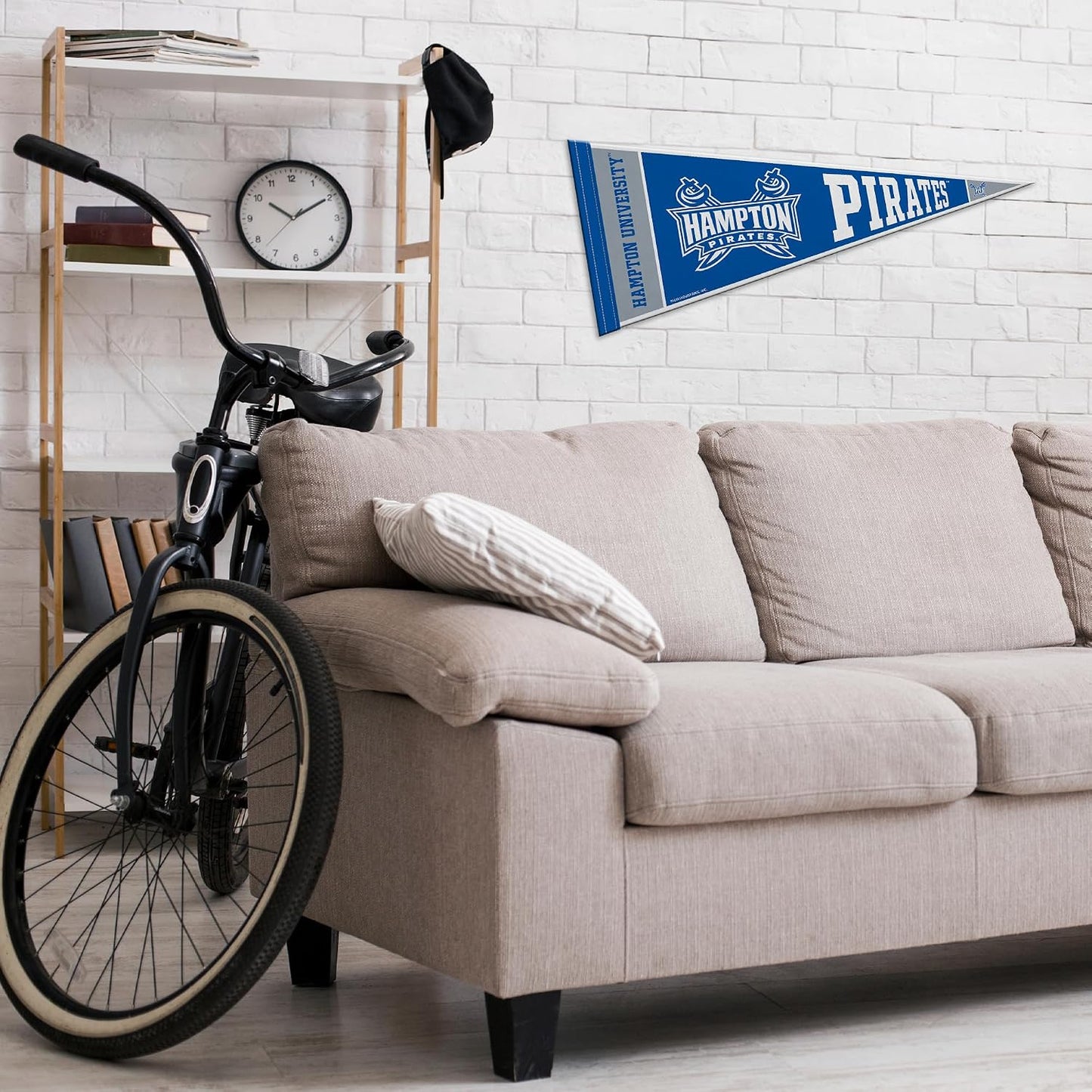 Banderín fieltro NCAA Hampton Pirates 12x30pulg decoración hogar
