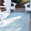 Alfombra área a rayas aguamarina claro/marfil 4'1"x6'1"