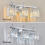 Luz tocad. baño 3 luces cristal moderna cromada