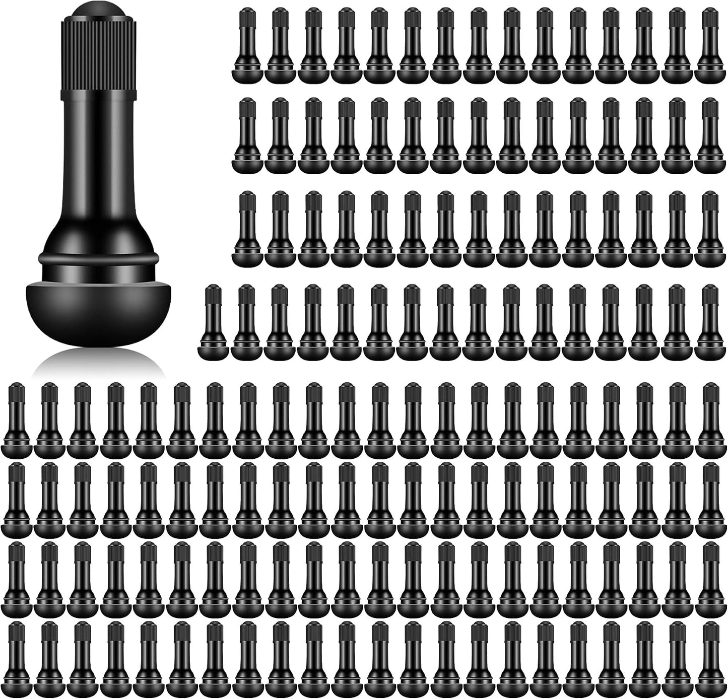 Vástagos válvula neumático goma negras para llanta 0.453