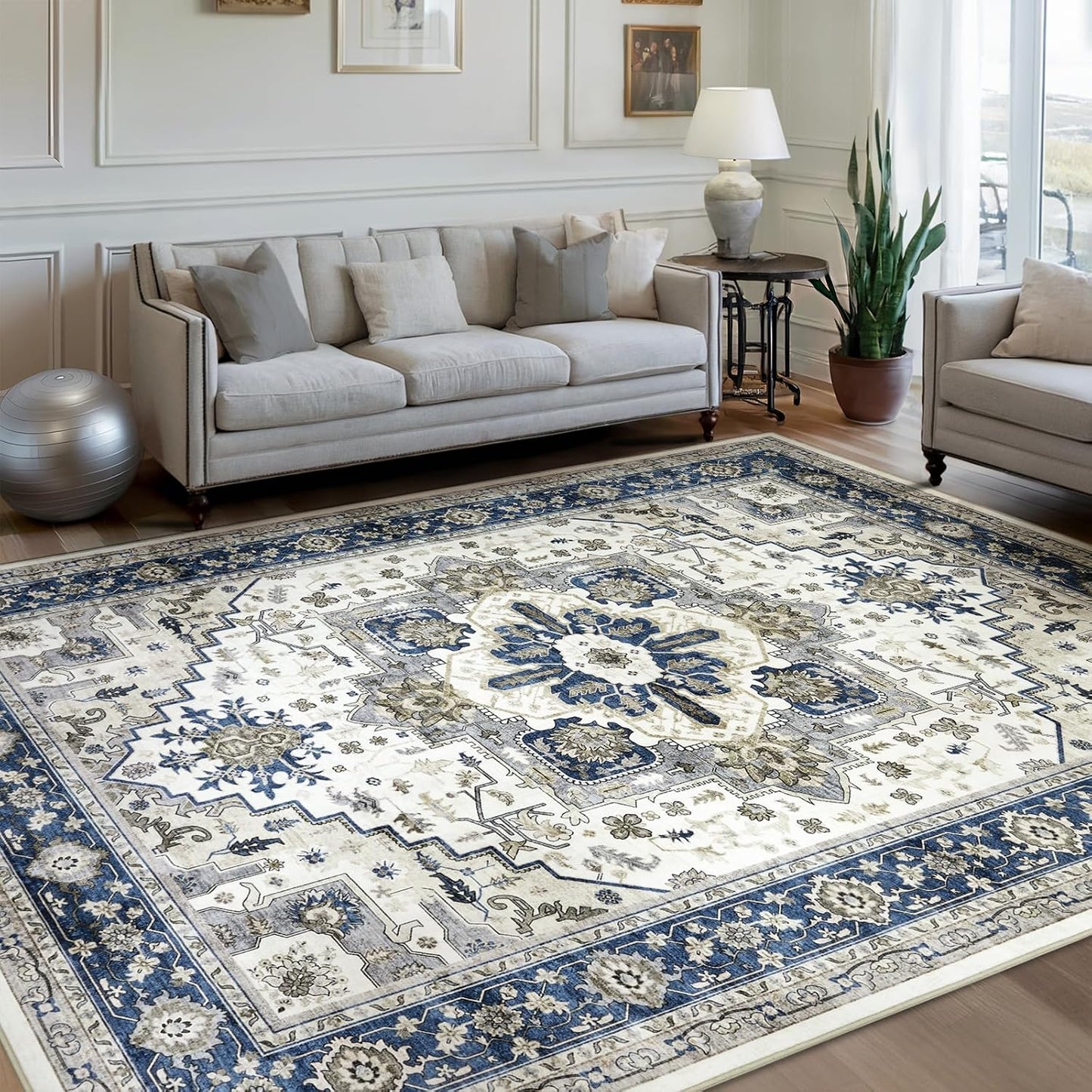 Alfombra Oriental 5x7" suave antiderrap sala