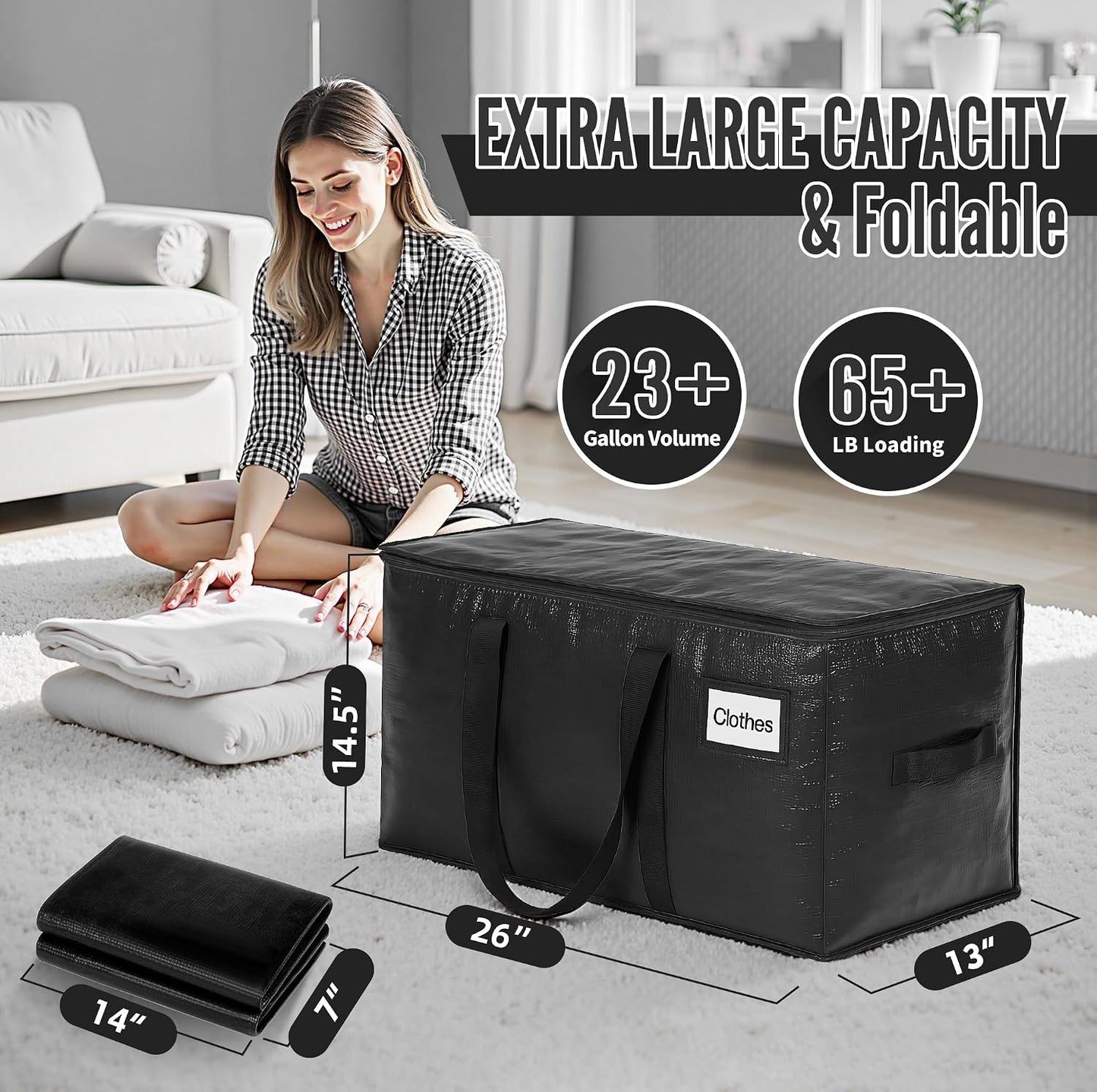 Bolsas mudanza asa fuerte caja extragrande 2 pzas negro