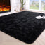 Alfombra esponjosa antideslizante 4x5.3pulg negro