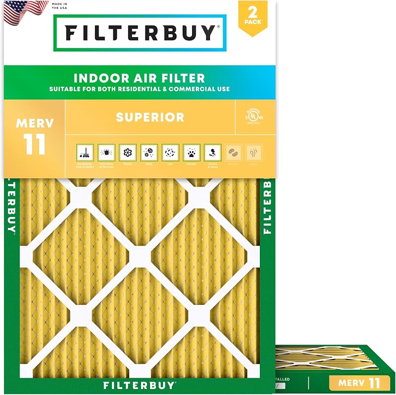 Filtro aire 18x25" MERV 11 para mascotas alergias set 2
