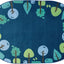Alfombra decorativa ovalada 6x9ft color azul