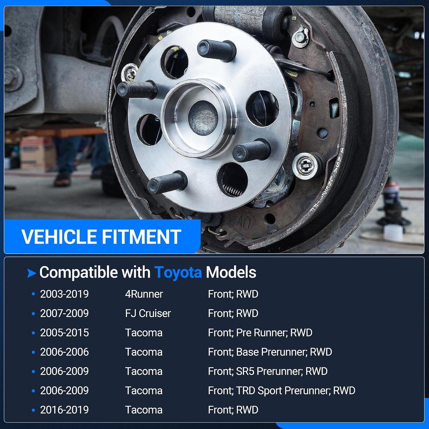 Rodamiento rueda delantera 2WD 6pernos ABS comp Toyota